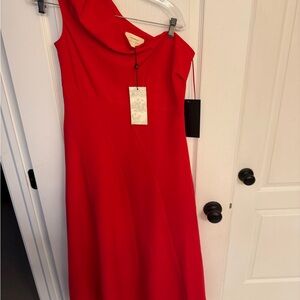 Tuckernuck Vibrant Red One-Shoulder Dress